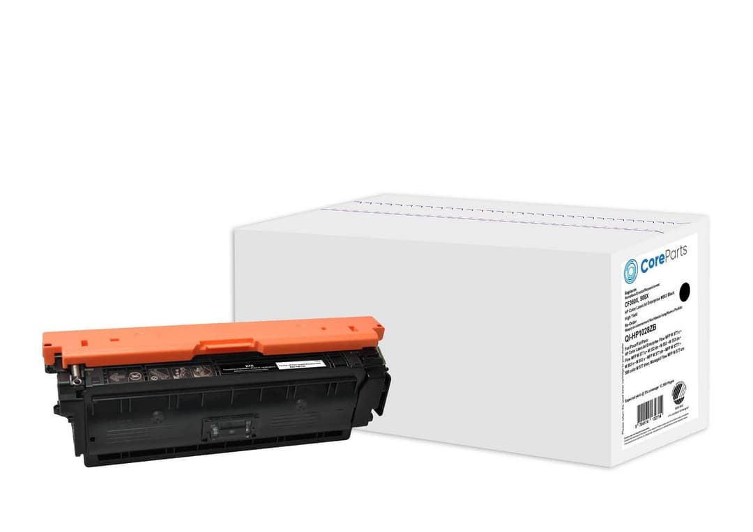 CoreParts Black High Yield Toner Cartridge - Replaces HP CF360X (508X), 12,500 Pages, for HP Color LaserJet Enterprise M552/M553 & MFP M577 - Image 1
