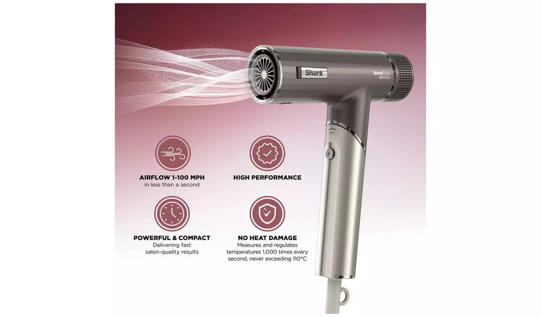 Shark Beauty SpeedStyle ProFLEX Hair Dryer Mocha Silver - Image 6