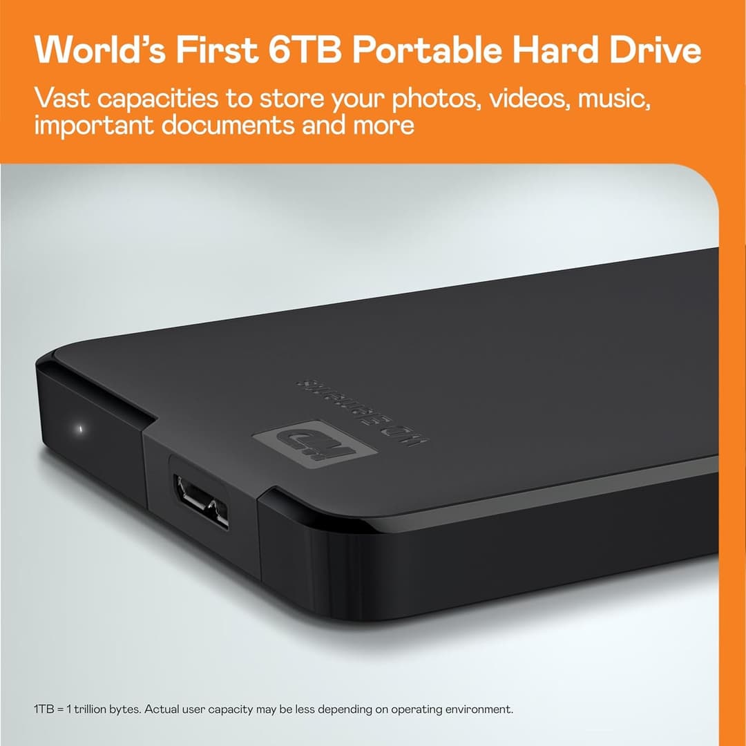 WD Elements Portable USB 3.0 External Hard Drive 1TB - Image 5