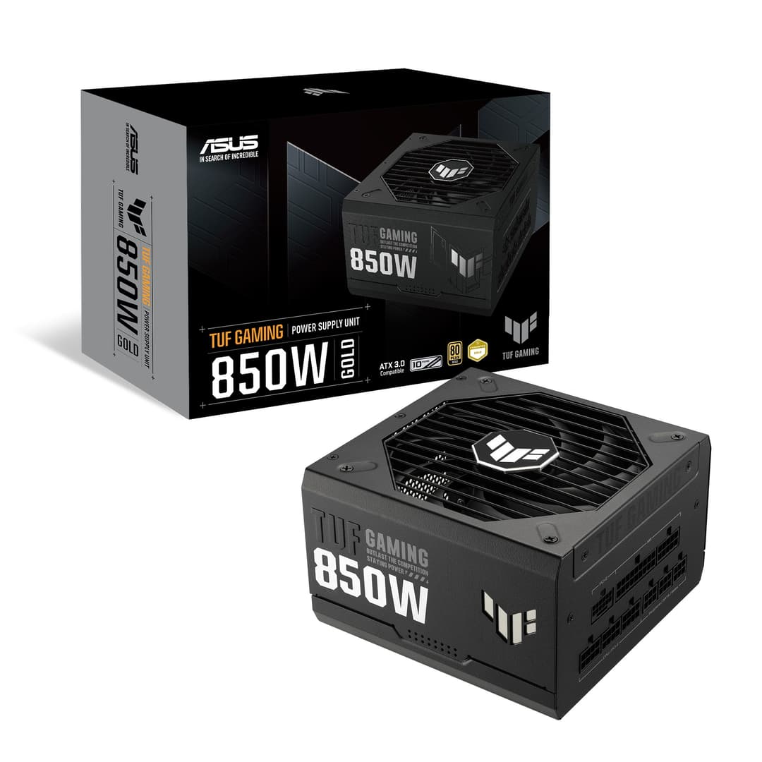 ASUS TUF Gaming 850W Modular Power Supply 80 Plus Gold 24-pin ATX - 90YE00S2-B0NA00 - Image 1