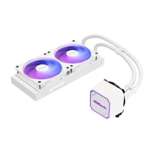 ASRock Pro White 240 ARGB All-in-One Liquid CPU Cooler, 240mm Radiator - White - Image 5