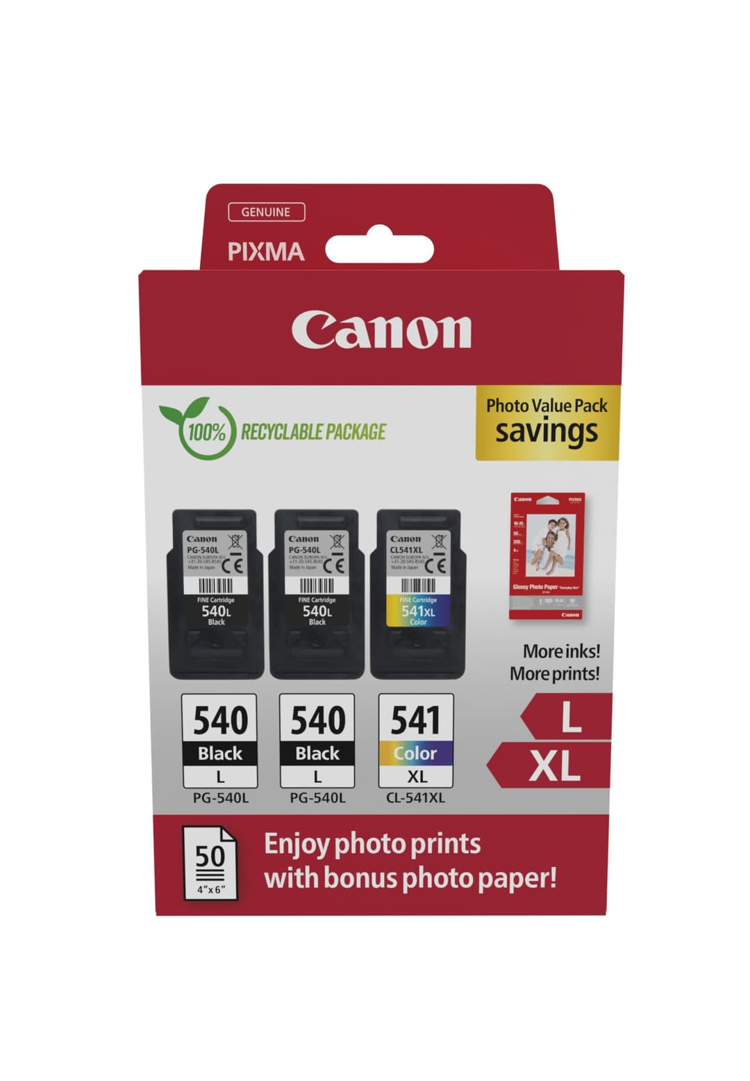 Canon 5224B015 ink cartridge 3 pc(s) Original Black, Cyan, Magenta, Yellow - Image 1