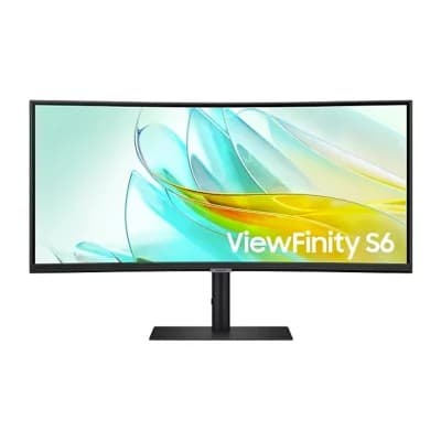 Samsung ViewFinity S6 S65UC 34 Inch UWQHD Curved Monitor LS34C654UAUXXU - Black - Image 1
