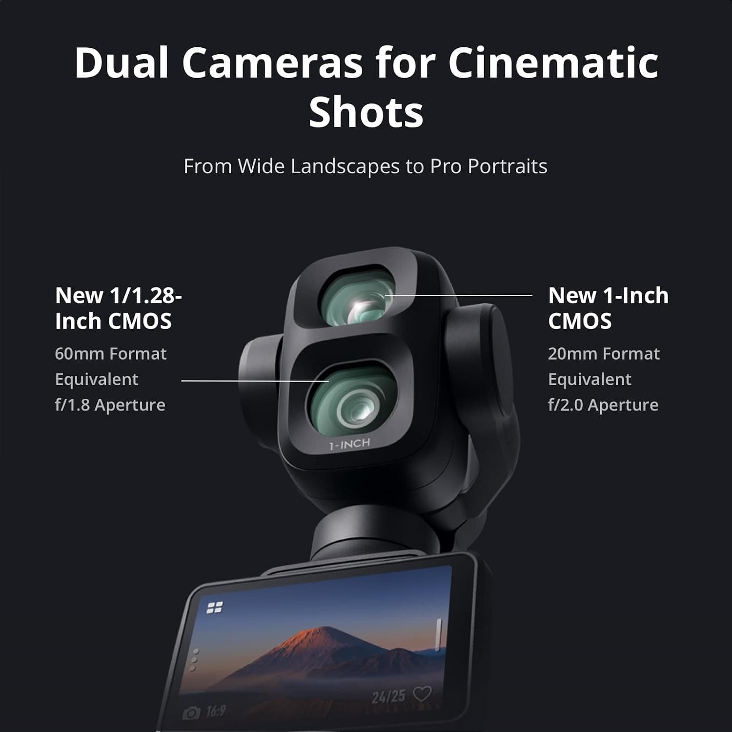 DJI Osmo Pocket 4P Standard Dual-Lens Camera 4K 240fps 3-Axis Gimbal - Classic Black