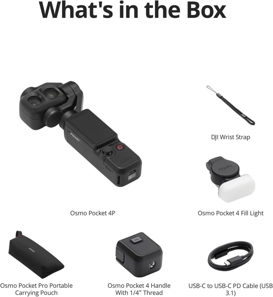 DJI Osmo Pocket 4P Standard Dual-Lens Camera 4K 240fps 3-Axis Gimbal - Classic Black - Image 6