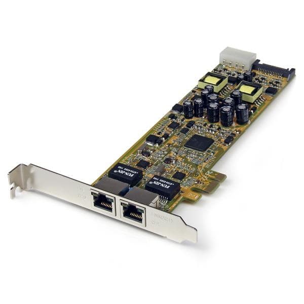 StarTech.com Dual Port PCI Express Gigabit Ethernet PCIe Network Card Adapter - PoE/PSE - Image 1