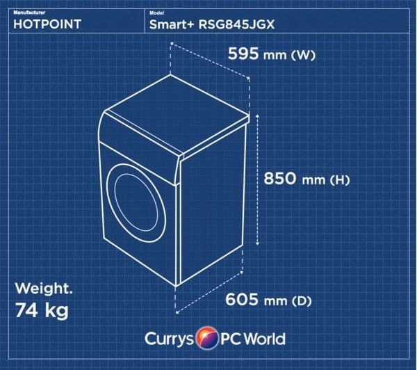 HOTPOINT Smart+ RSG 845 JGX Washing Machine - Graphite - Image 6
