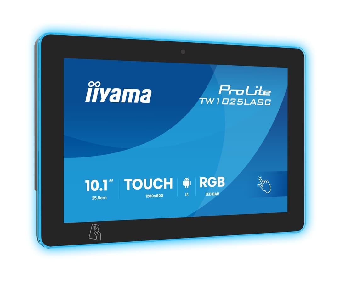iiyama ProLite TW1025LASC-B3PNR computer monitor 25.6 cm (10.1") 1280 x 800 pixels WXGA LED Touchscreen Multi-user Black - Image 1