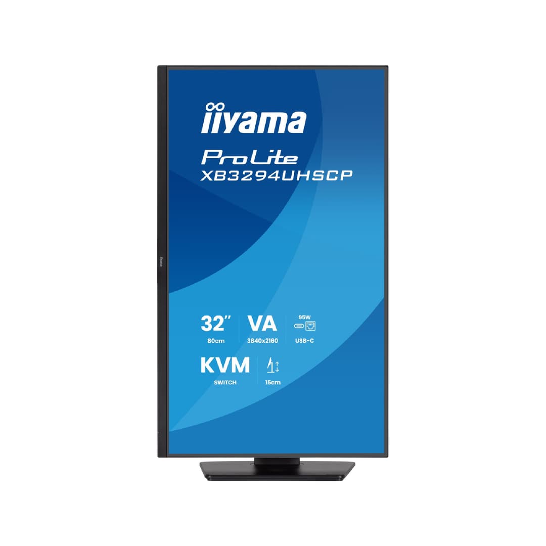 iiyama Prolite XB3294UHSCP-B1 32" UHD 4K USB-C Height Adjustable Docking Monitor - Image 4