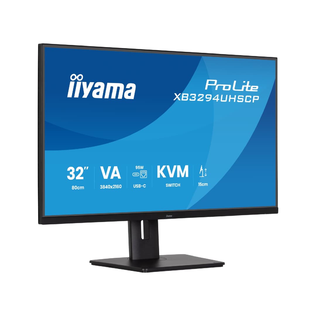 iiyama Prolite XB3294UHSCP-B1 32" UHD 4K USB-C Height Adjustable Docking Monitor - Image 5