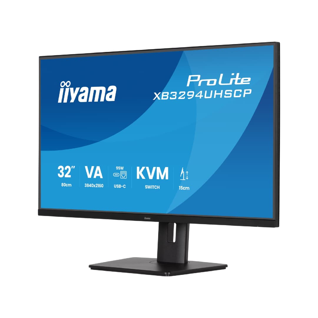 iiyama Prolite XB3294UHSCP-B1 32" UHD 4K USB-C Height Adjustable Docking Monitor - Image 7