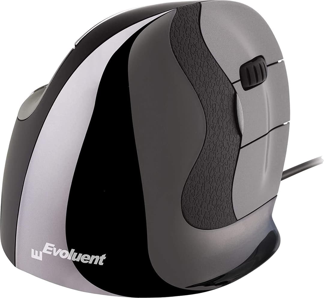 Evoluent VerticalMouse D VMDS Wired Mouse - Black / Silver - Image 1