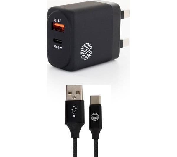 Our Pure Planet OPP152 30W Dual USB Charger Black - Image 3