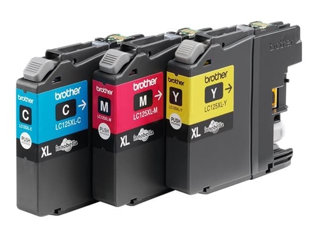 Brother LC125XL Rainbow Pack - high capacity - yellow, cyan, magenta - original - ink cartridge - Image 3