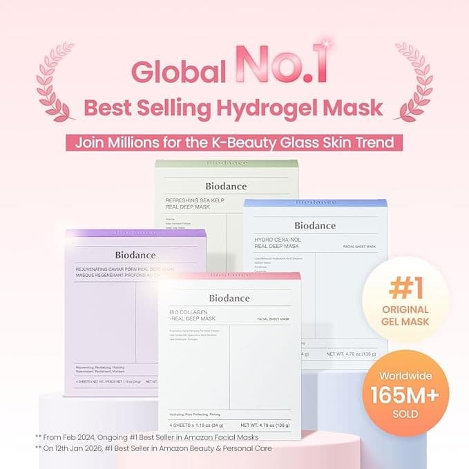 BIODANCE Bio-Collagen Real Deep Face Mask 4 Pack Hydrogel Overnight Mask - Image 2