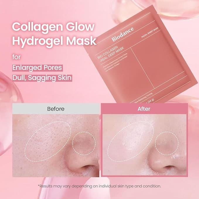 BIODANCE Bio-Collagen Real Deep Face Mask 4 Pack Hydrogel Overnight Mask - Image 3