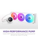 NZXT Kraken Plus 360mm ARGB  Intel/AMD AIO CPU Liquid Cooler w/ 1.54" LCD - White thumbnail 2