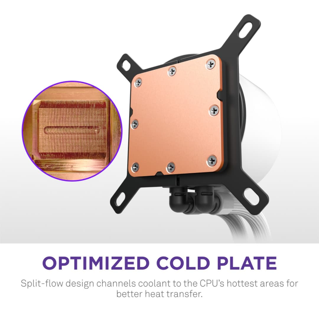NZXT Kraken Plus 360mm ARGB  Intel/AMD AIO CPU Liquid Cooler w/ 1.54" LCD - White - Image 8