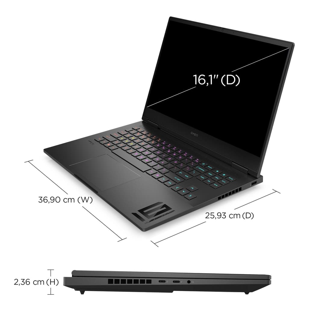 Omen by HP 16-wf1005na Intel Core i5-14500HX 16GB RAM 512GB SSD RTX 4050 16.1" Full HD IPS 165 Hz Windows 11 Home Gaming Laptop - Image 4