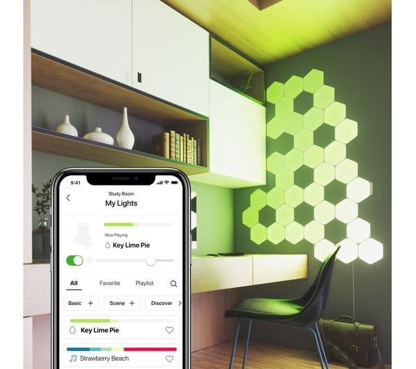 Nanoleaf Shapes Hexagons Smart Light Panels Starter Kit - 9 Panels - Image 6