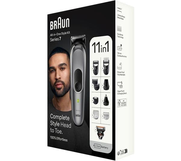 BRAUN 11-in-1 MGK7440 Wet & Dry All-in-one Trimmer Kit - Grey - Image 2