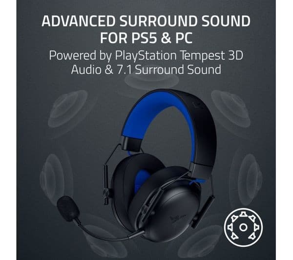 Razer BlackShark V3 X HyperSpeed Wireless Gaming Headset, Black - PlayStation Edition - Image 5