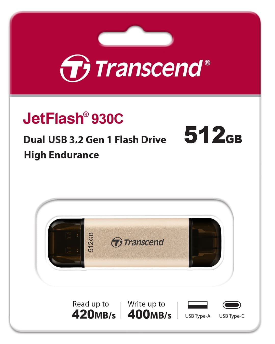 512GB Transcend JetFlash 930C 2-In-1 USB3.2 Flash Drive - Image 6