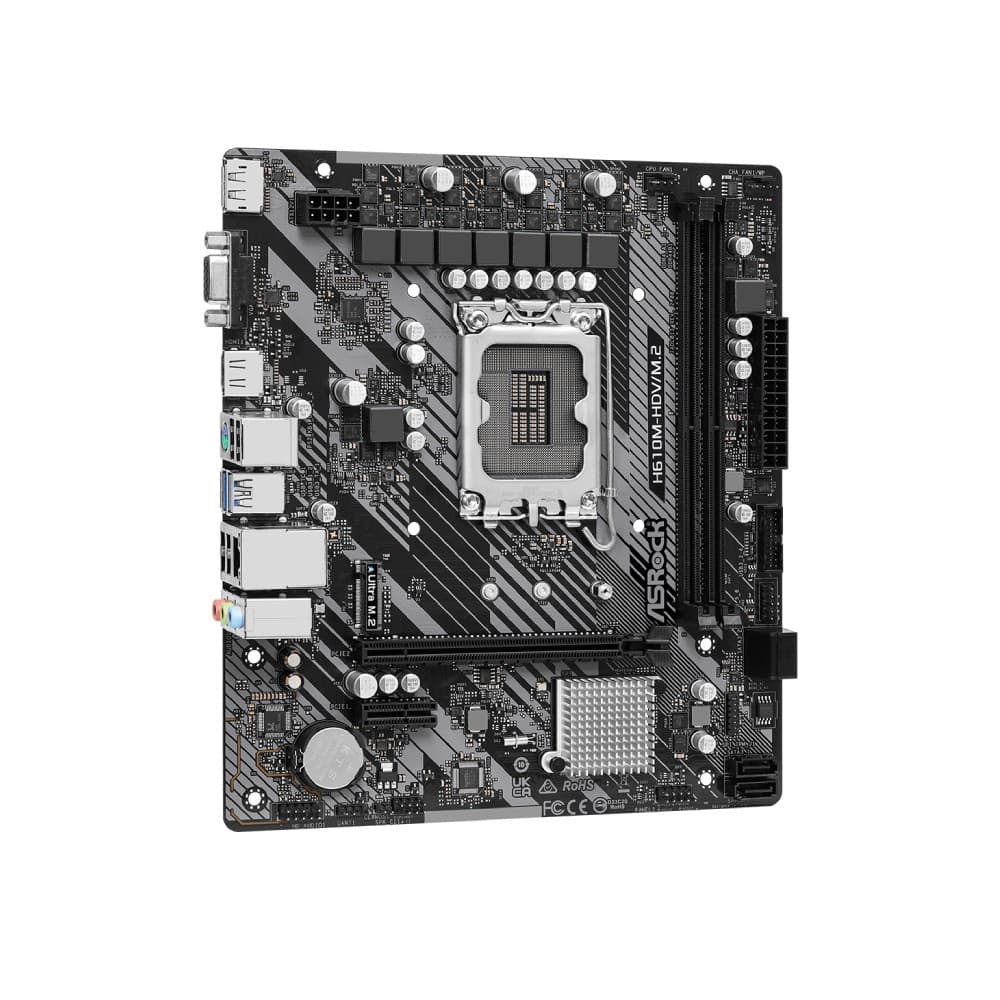 Asrock H610M-HDV/M.2 R2.0 DDR4 Micro-ATX Intel LGA 1700 Motherboard - Image 3