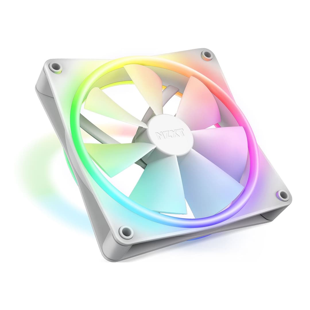NZXT F140 RGB Duo 140mm PWM Fan White - Image 1