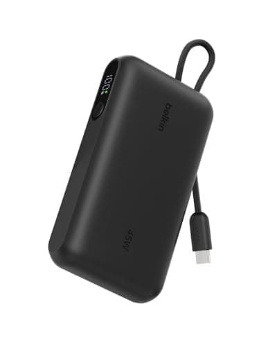 Belkin UltraCharge 45W Power Bank with Integrated USB-C Cable and Display - 10000mAh