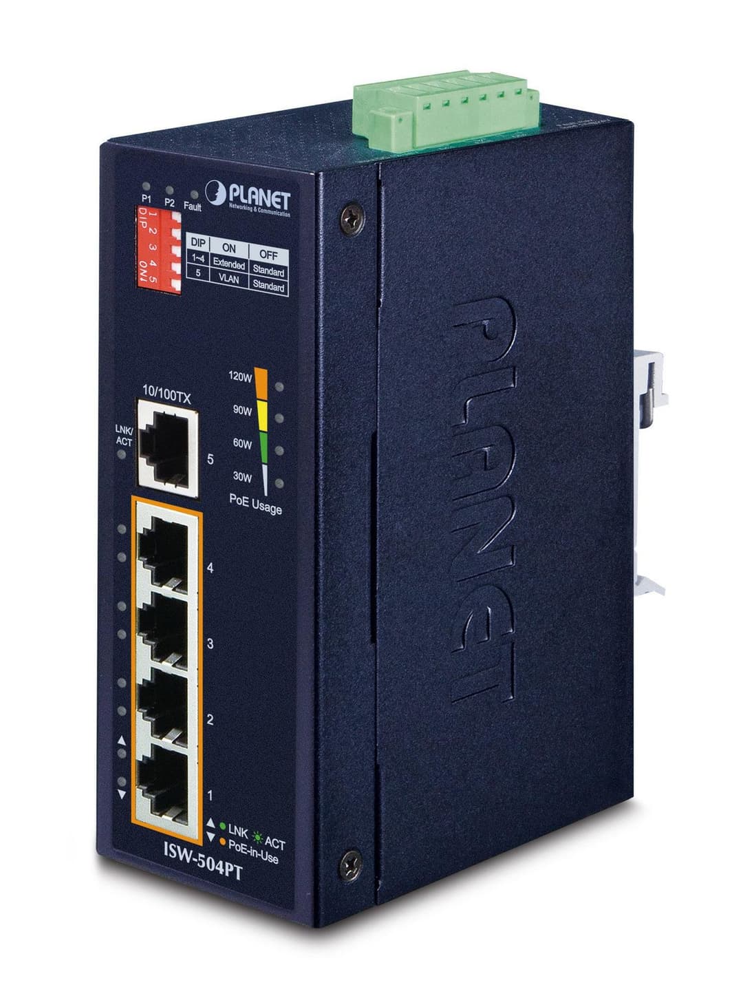IP30 5-Port/TP POE+ Industrial - Image 1