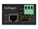 StarTech.com Industrial Fiber to Ethernet Media Converter, 100Mbps SFP to RJ45/Cat6, Singlemode/Multimode Optical Fiber to Copper Network, 12-56V DC, IP-30/ -40 to +75C, Fiber to Ethernet - SFP to RJ45 Converter (IMC100MSFP) - fibre media converter - 10Mb thumbnail 2
