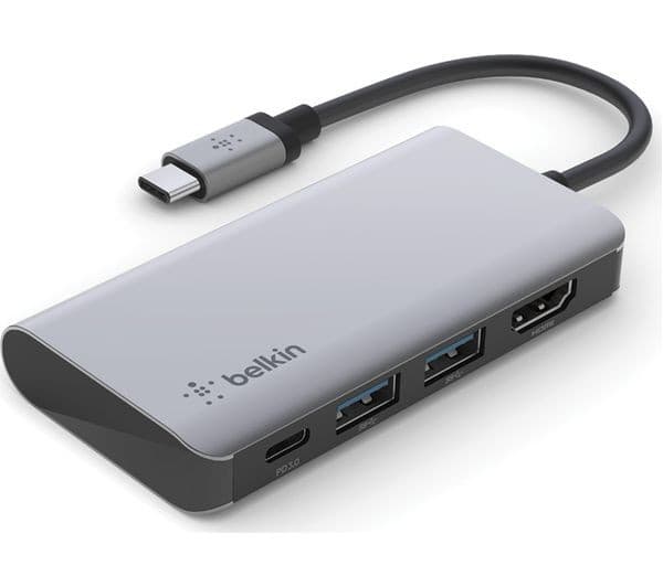 BELKIN AVC006btSGY 4-Port USB Hub Silver - Image 2