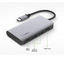 BELKIN AVC006btSGY 4-Port USB Hub Silver thumbnail 4
