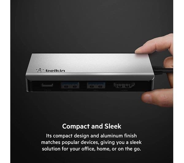 BELKIN AVC006btSGY 4-Port USB Hub Silver - Image 6