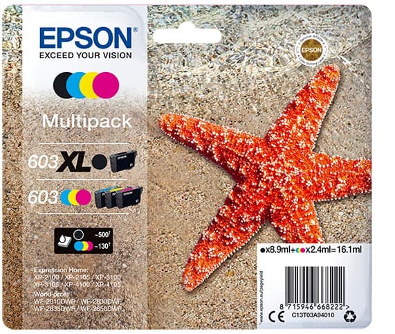Epson Multipack 4-colours 603 XL Black/Std. CMY - Image 1