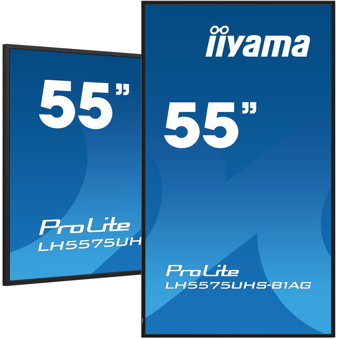iiyama LH5575UHS-B1AG Signage Display Digital signage flat panel 138.7 cm (54.6") LCD Wi-Fi 500 cd/m² 4K Ultra HD Black Built-in processor Android 11 24/7 - Image 1