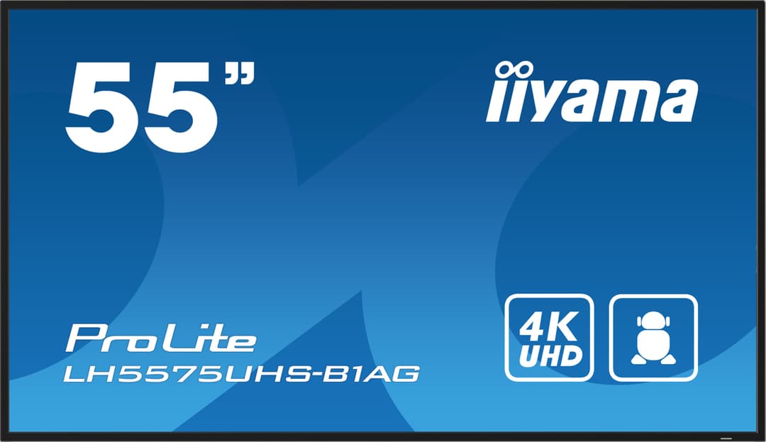 iiyama LH5575UHS-B1AG Signage Display Digital signage flat panel 138.7 cm (54.6") LCD Wi-Fi 500 cd/m² 4K Ultra HD Black Built-in processor Android 11 24/7 - Image 2