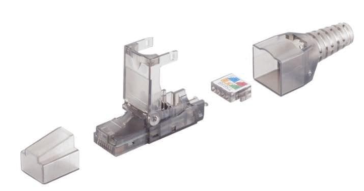 MicroConnect KON521TL Tool-free RJ45 CAT6A U/UTP Unshielded Connector, White - Image 1