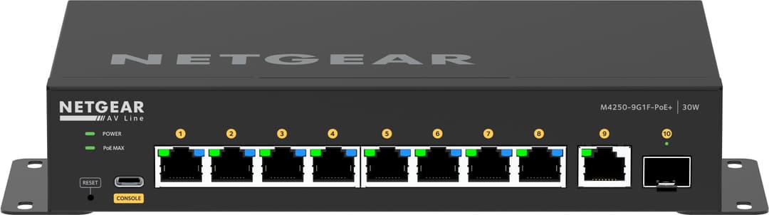 NETGEAR 8x1G PoE+ 110W 1x1G and 1xSFP Managed Switch - Image 1