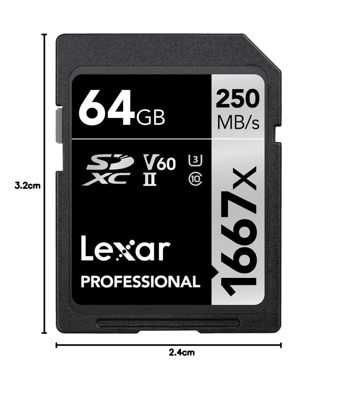 Lexar Professional 1667x 64GB SDXC UHS-II Memory Card - Black - Image 8