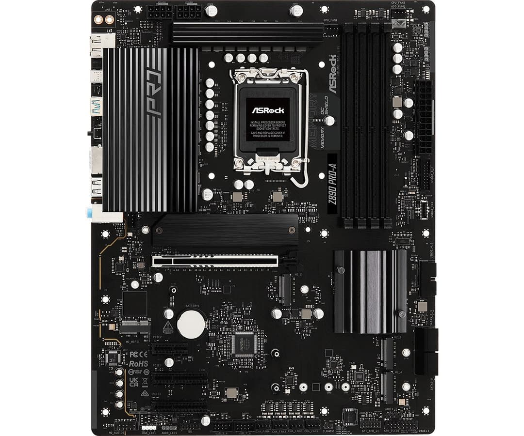 ASRock Z890 Pro-A Intel Z890 LGA 1851 (Socket V1) DDR5 ATX Motherboard - Image 1