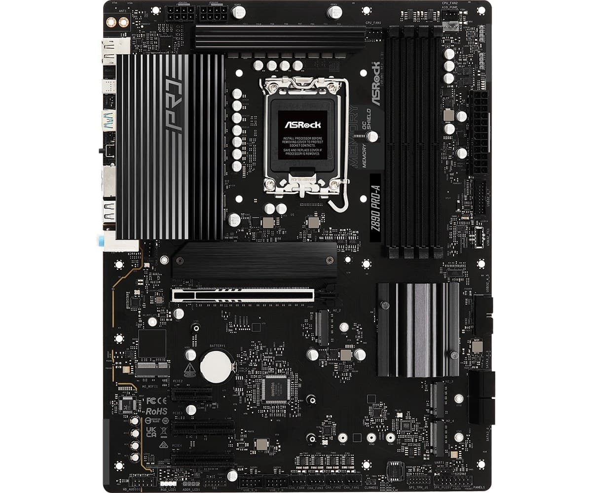 ASRock Z890 Pro-A Intel Z890 LGA 1851 (Socket V1) DDR5 ATX Motherboard