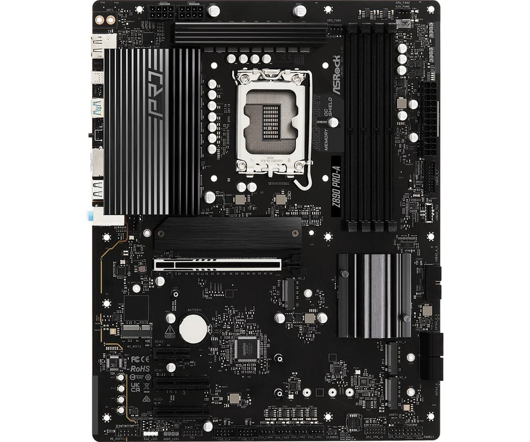 ASRock Z890 Pro-A Intel Z890 LGA 1851 (Socket V1) DDR5 ATX Motherboard - Image 2