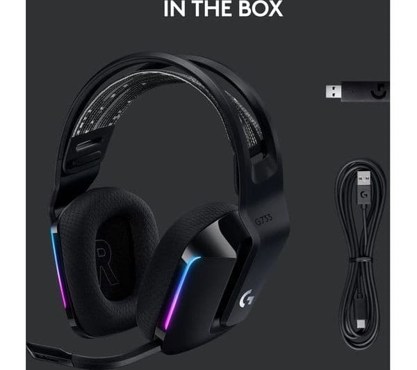 Logitech G733 Lightspeed Headphones Black - Image 7