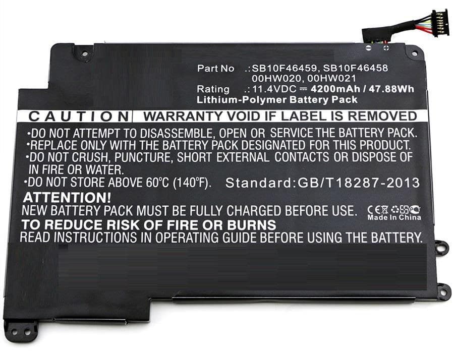CoreParts MBXLE-BA0179 Replacement Laptop Battery for Lenovo ThinkPad Yoga 460, 11.4V 4200mAh 48Wh Li-Pol, Black