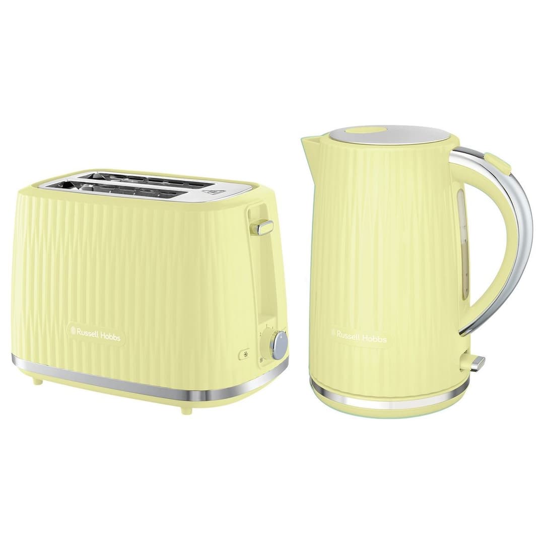 Russell Hobbs 27363BU Eden Kettle & Toaster - Lemon Yellow - Image 1