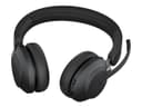 Jabra Evolve2 65 Stereo Wireless Headset - Black - UC - USB-A - With Charging Stand thumbnail 1