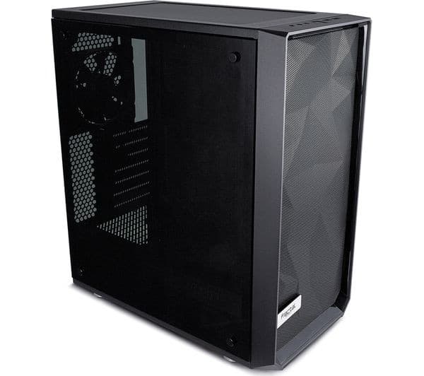 FRACTAL DESIGN Meshify C Blackout Mid Tower PC Case - Black, Dark Tinted Glass - Image 1
