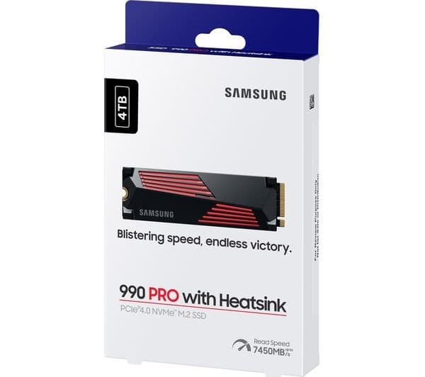 Samsung 990 PRO with Heatsink PCIe 4.0 NVMe M.2 2280 Internal SSD for PC & PS5 - 4TB - Image 2